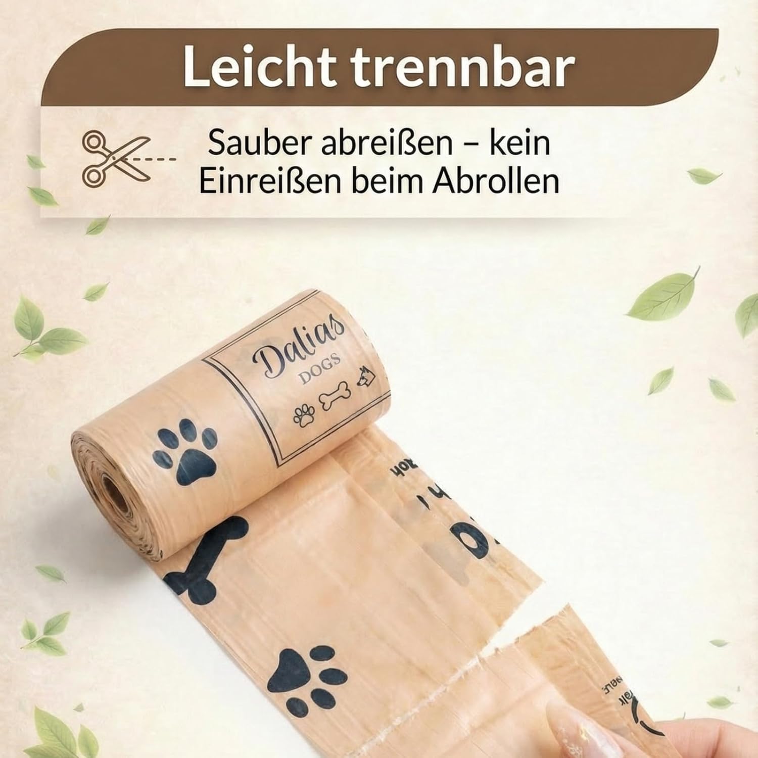 Dalias Dogs Hundekotbeutel biologisch abbaubar – 270 Stück (18 Rollen)